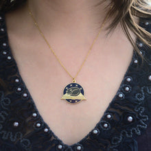 Load image into Gallery viewer, Sleepy Cat on a Book Necklace