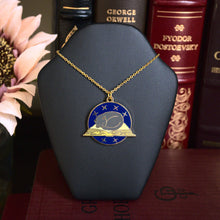 Load image into Gallery viewer, Sleepy Cat on a Book Necklace