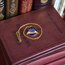 Load image into Gallery viewer, Sleepy Cat on a Book Necklace